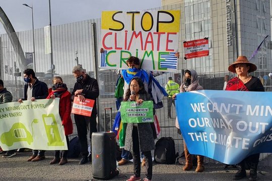 Zivilgesellschaftliche Organisationen (CSOs) mobilisieren während der COP26 in Glasgow 2021 © People Rising for Climate