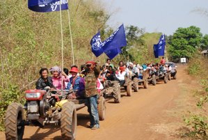 Protest against the Lower Sesan 2 dam, Cambodia, in 2012. The dam began operating in 2017 (Image: International Rivers/Flickr, CC BY-NC-SA 2.0)