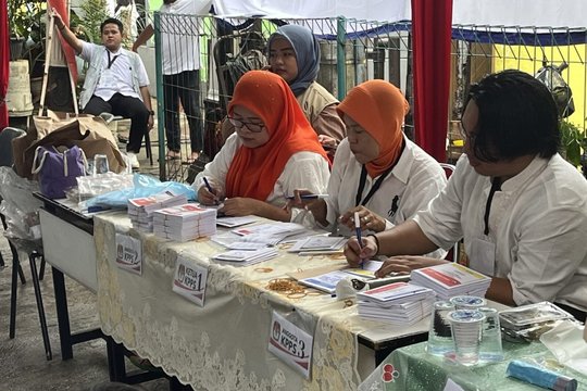 Wahllokal in Jakarta 