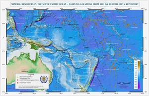 Mineralische Ressourcen im südpazifischen Ozean (Quelle: isa.org.jm)