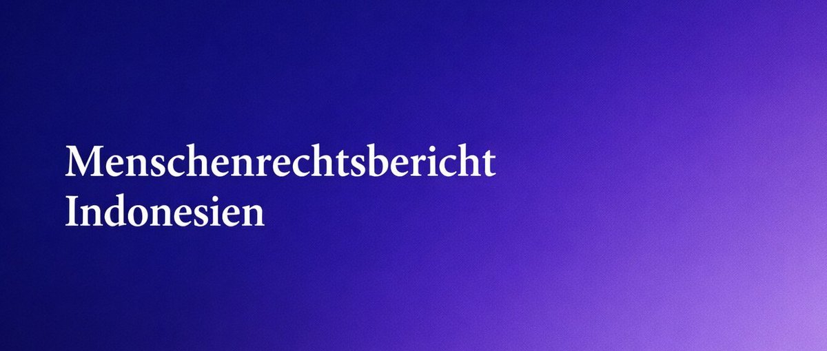 Menschenrechtsbericht Indonesien
