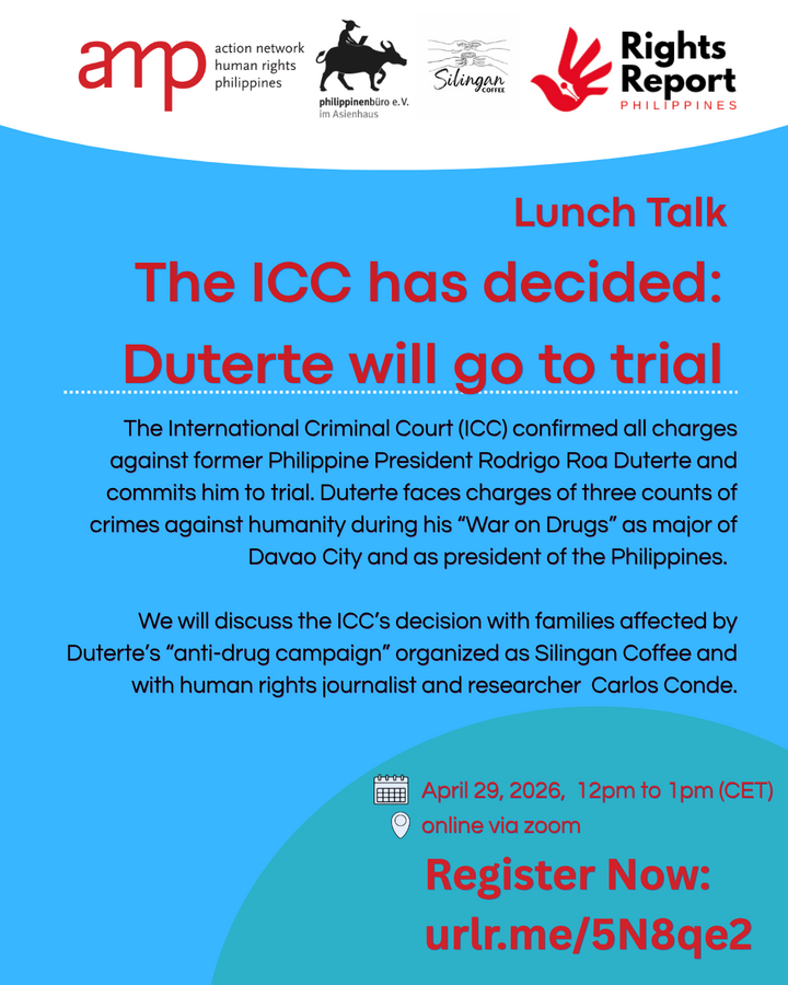 Lunch Talk on the ICC decision to commit Duterte to trial