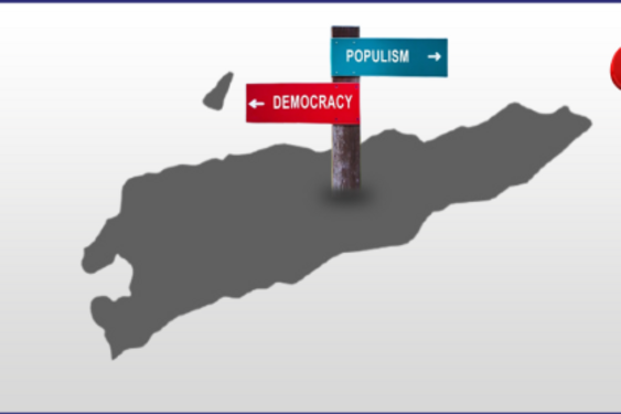 Demokratie oder Populismus? (Titelbild: Fundasaun Mahein Nov. 2025)