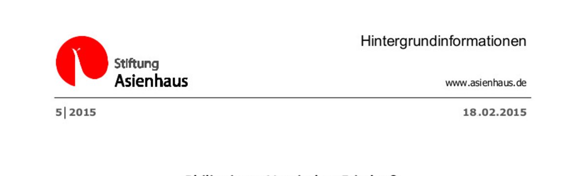 Cover Hintergrundinformationen 2015/5