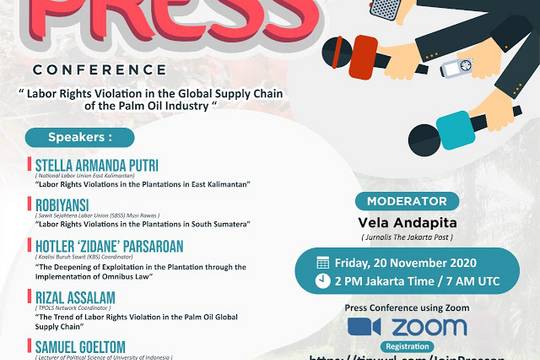 Pressekonferenz Arbeitsrechtsverletzungen in der globalen Lieferkette der Palmölindustrie