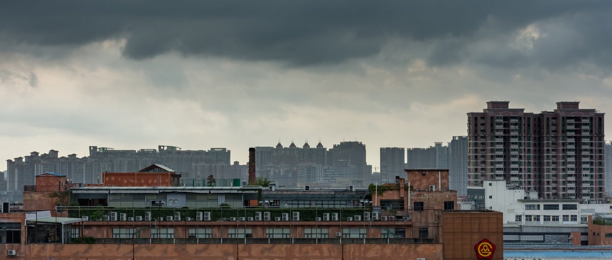 Wolken über der Sun Yat-sen Universität in Guangzhou.